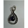 Image 2 : Large pear shaped amethyst .hanging from solid 925