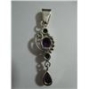 Image 2 : Purple amethyst and natural peridot pendant
