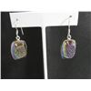 Image 1 : Fun titanium dipped Druzi drop earrings