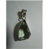 Image 1 : Green amethyst faceted irregular stone pendant