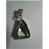 Image 2 : Green amethyst faceted irregular stone pendant
