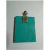 Image 1 : Turquoise slice pendant. Sterling silver bale