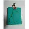 Image 2 : Turquoise slice pendant. Sterling silver bale