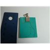 Image 3 : Turquoise slice pendant. Sterling silver bale
