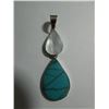 Image 1 : Mother of Pearl and turquoise slices Pendant