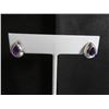 Image 1 : Smaller amethyst stud earrings.