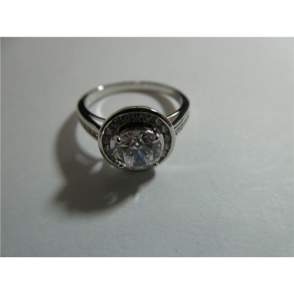 PAJ design Austrian halo crystal engagement ring