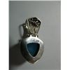 Image 2 : Faceted blue chalcedony triangle pendant is fancy