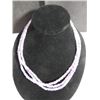 Image 1 : 3 strand natural amethyst 18 inch necklace