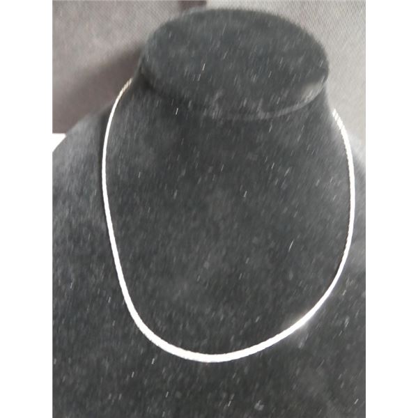 16 inch fancy cut 925 sterling silver chain