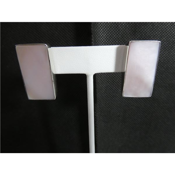 Mother of Pearl square earrings.