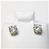 Image 1 : 14K WHITE GOLD DIAMOND (0.6CT)  EARRINGS  (~WEIGHT 0.6G)