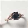 Image 2 : 10K ROSE GOLD BLACK DIAMOND(1.8CT) DIAMOND(0.12CT)  RING (~SIZE 6.5) (~WEIGHT 2.72G)