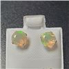 Image 1 : 10K WHITE GOLD OPAL(1CT)  EARRINGS