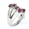 Image 2 : SILVER RUBY(2.5CT) RHODIUM PLATED RING (~SIZE 7) (~WEIGHT 5.45G)
