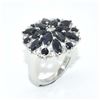 Image 2 : SILVER BLUE SAPPHIRE(3.5CT) RHODIUM PLATED RING (~SIZE 7) (~WEIGHT 4.85G)