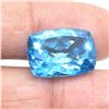 Image 2 : SWISS BLUE TOPAZ(16.45CT) CUSHION CUT 18X13 MM
