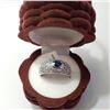 Image 2 : SILVER SAPPHIRE TANZANITE  RING (~SIZE 9) (~WEIGHT 4.01G)