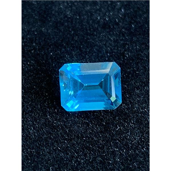 DARK BLUE EMERALD CUT TOPAZ 3.15 CTS