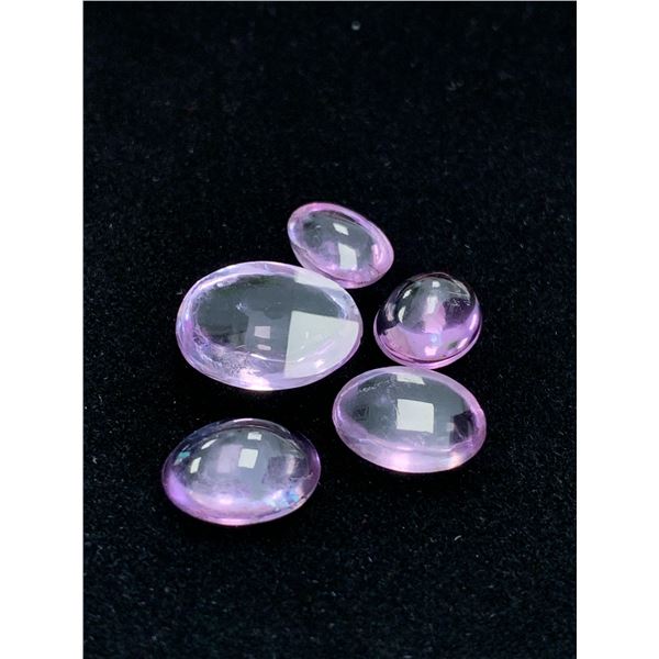 5 GRADUATED CABOCHON AMETHYSTS 15.65 CTS