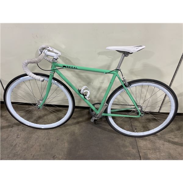 REGAL RB GREEN SINGLE SPEED FIXED GEAR VINTAGE STYLE ROAD BIKE