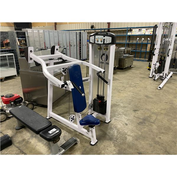 ATLANTIS F-149 WHITE COMMERCIAL SEATED SHOULDER PRESS