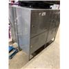 Image 2 : GREY METAL 2 DOOR LOCKING STORAGE LOCKER WITH KEY & CONTENTS 24"W X 16"D X 41"H