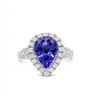 Image 3 : 14K Pear Shaped Tanzanite Ring 2.66 ct