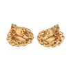 Image 6 : Chanel Gold Metal Large Braided CC Earrings