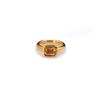 Image 1 : Heavy 18k Yellow Gold & Citrine Ring
