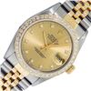 Image 1 : Rolex Mens 2T Champagne Diamond Datejust Wristwatch 36MM