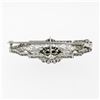 Image 7 : Antique Art Deco 14k Gold 2.79 ctw Diamond Demantoid Filigree Pin Brooch Pendant