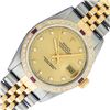 Image 1 : Rolex Mens 2T Datejust With Champagne Diamond Dial 36MM