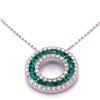 Image 1 : Emerald and Diamond Pendant