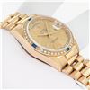 Image 9 : Rolex Mens 18K Yellow Gold Day Date President Champagne Index & Diamond Sapphire