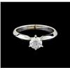 Image 2 : 14KT White Gold 0.65 ctw Round Cut Diamond Solitaire Ring