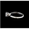 Image 3 : 14KT White Gold 0.65 ctw Round Cut Diamond Solitaire Ring