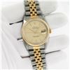 Image 2 : Rolex Mens Datejust 36 Champagne Linen Index Yellow Gold Fluted Wristwatch