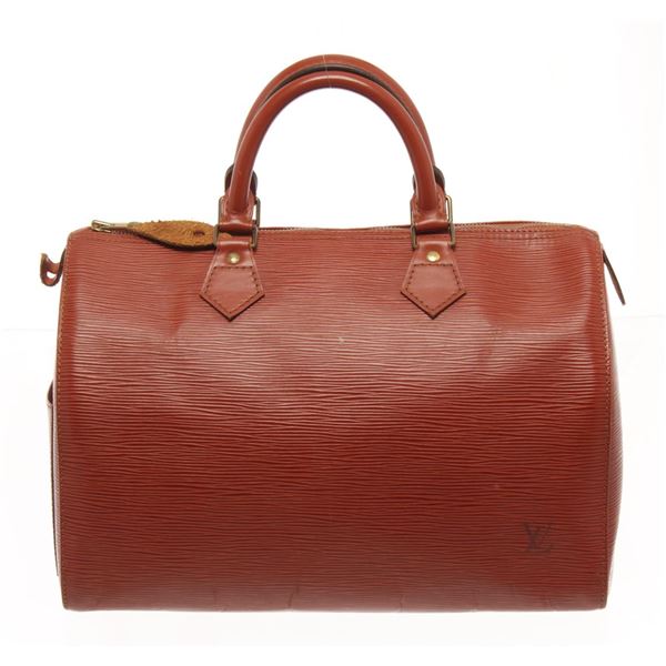 Louis Vuitton Brown Epi Leather Speedy 30 Satchel Bag