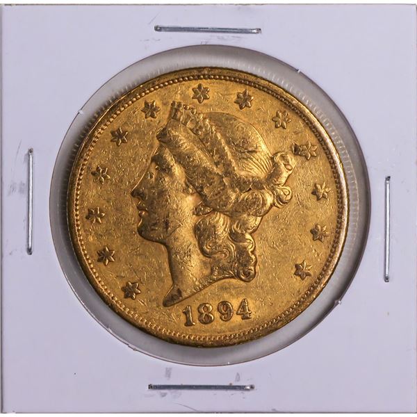 1894 $20 Liberty Head Double Eagle Gold Coin VF