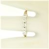 Image 7 : QUALITY 14k Two Tone Gold 1.0 ctw Bar Set F VS1 Round Brilliant Diamond Band Rin