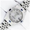 Image 2 : Rolex Quickset Gray Roman Diamond & Sapphire Datejust Wristwatch 26MM