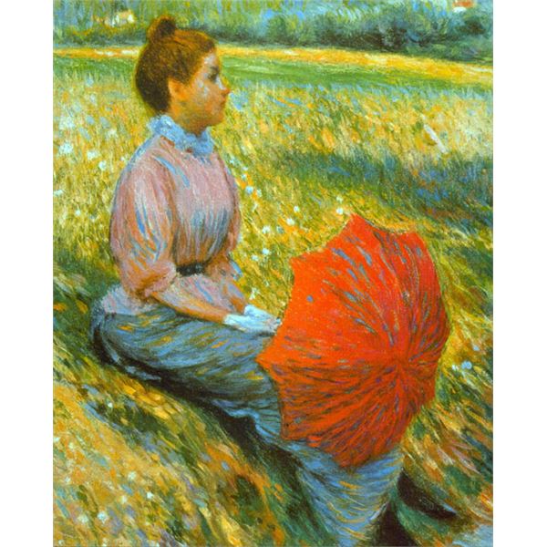 Federico Zandomeneghi - Lady in a Meadow