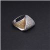 Image 2 : Elaborate 18k Gold Yellow & White Diamond Cluster Ring