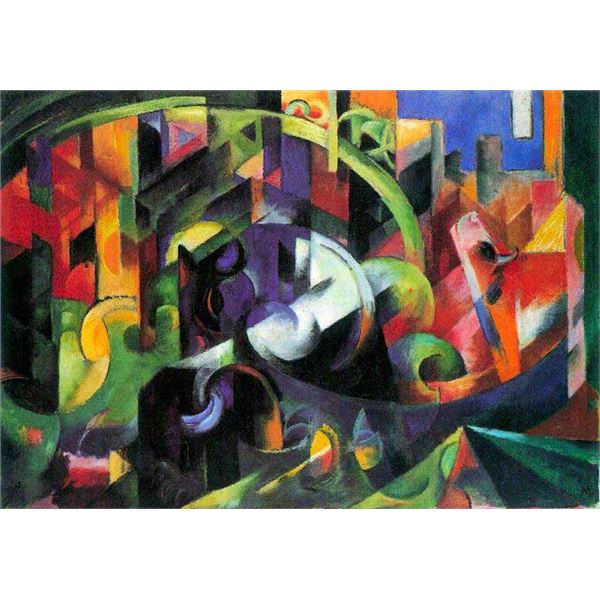 Franz Marc - Abstract with Cattle