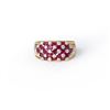 Image 1 : Unusual 18k Yellow Gold Invisible Set Ruby & Diamond Ring