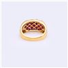 Image 4 : Unusual 18k Yellow Gold Invisible Set Ruby & Diamond Ring