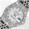 Image 2 : Rolex Ladies Quickset White Roman Pyramid Diamond Datejust Wristwatch