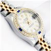 Image 9 : Rolex Quickset 2T Silver Index Diamond & Sapphire Datejust Wristwatch 26MM