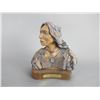Image 1 : Native Clay American Bust- Mari Bolen- "Kills First- Sioux" 10" X 7.5"- Damage On Back